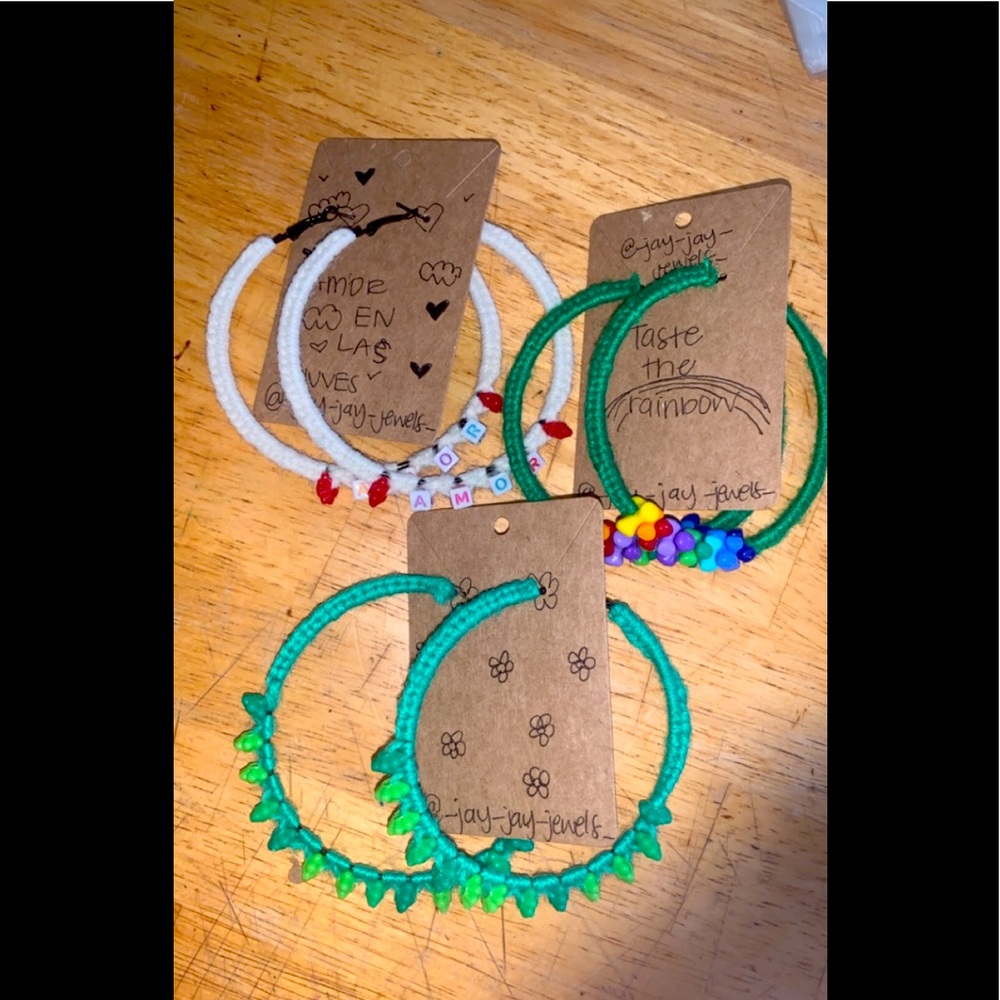 Embroidery hoop earrings